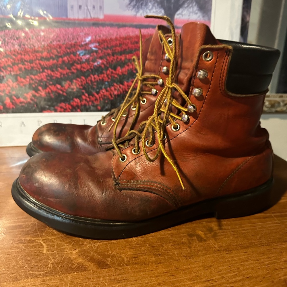 Red Wing 4473 Steel Toe Boots ANSI Z41 PT91 8" Men's Sz 13 B VTG